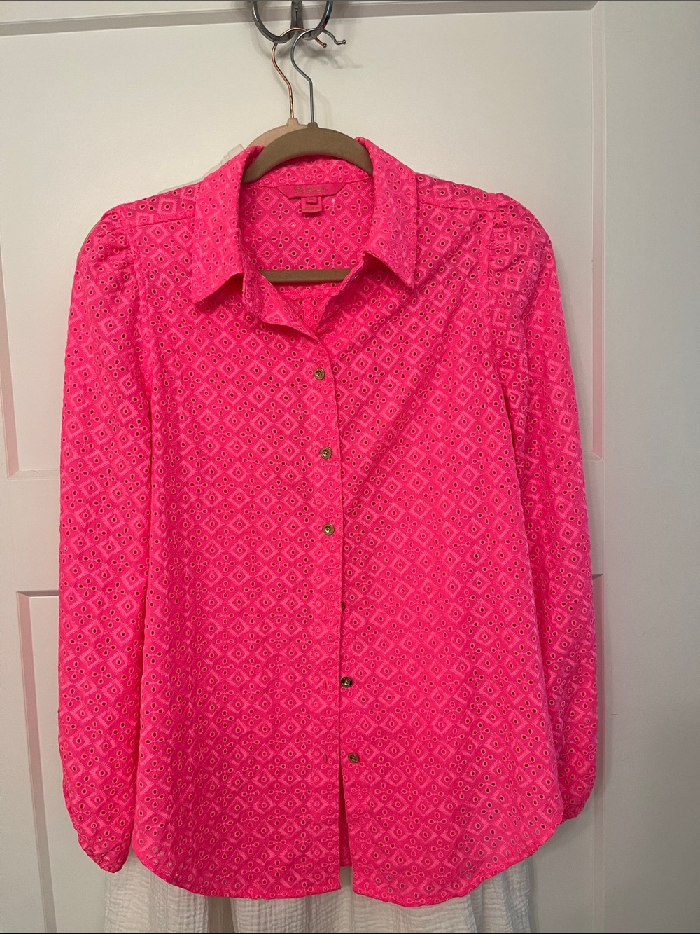 Lilly Pulitzer eyelet blouse size medium